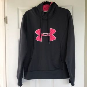 Under Armour dark grey hoodie breast cancer awareness size Large